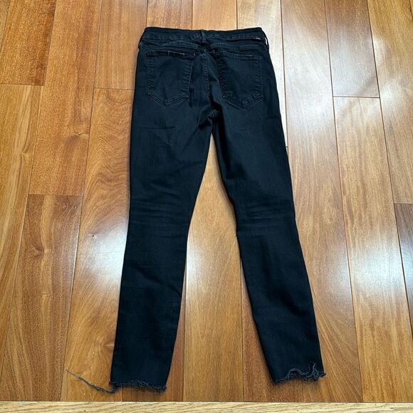 Mother Jeans Womens Black Label Looker Ankle Fray Guilty as Sin Distressed 26 - Picture 4 of 12